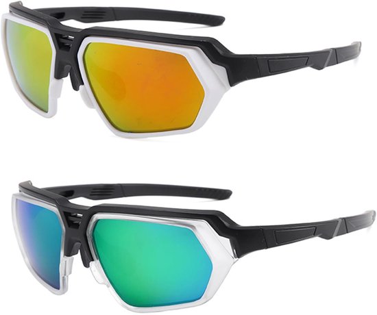 2 Paar Kids Zonnebril Jongens Meisjes, Zonnebril Kids UV400 Bescherming Sport Klassieke Fietsen Running Bril, Multicolor zonnebril voor kinderen