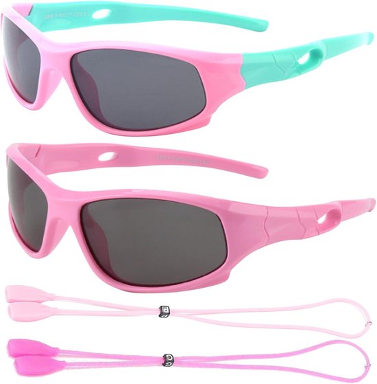 2-Pack Gekleurde Polariserende Zonnebrillen voor Kinderen 3-12 Jaar van Merkloos