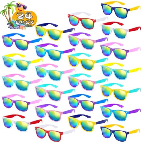 24-Pack Kinderzonnebrillen voor Feesten en Verjaardagen - Perfect voor Strand en Zwembad van Merkloos