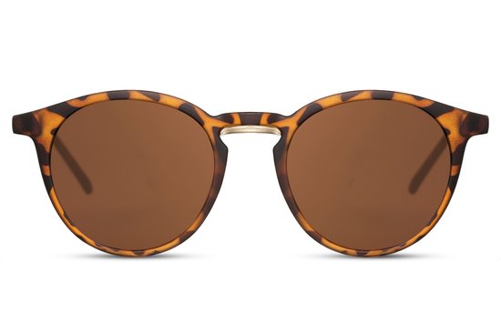 2863 Ronde Zonnebril schildpadpatroon tortoise-shell | Bruin Lens | Bruin Amber Montuur | Carnavalsbril | Zonnebril Dames & Heren |Festival & Rave Bril | Retro & Trendy | Party & Outdoor Bril | UV400 | Inclusief Brillen Sleeve & Brillendoek van Merkloos