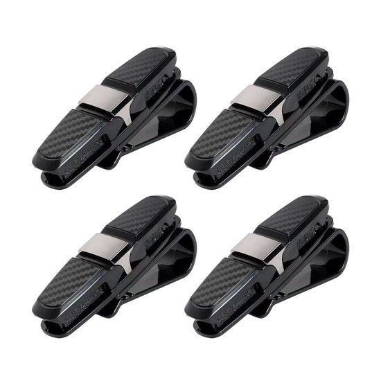 4 brillenhouders voor zonneklep, brilclips voor autozonneklep, voor autozonneklep