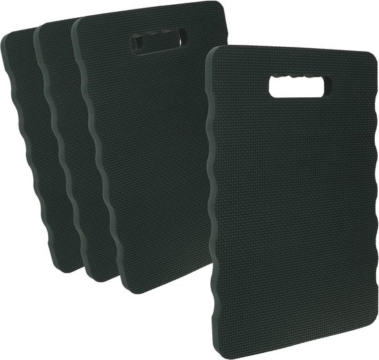 4 x kniekussens voor de tuin, kniemat voor tuinieren, kniebeschermers voor handwerk en vrije tijd, kniebeschermingsmat waterbestendig, warmte-isolerend (antraciet, 4 stuks) van Easymaxx