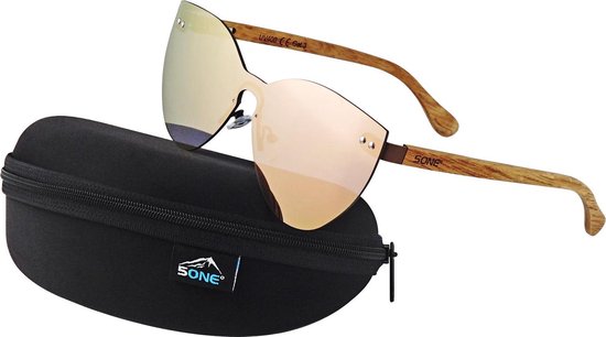 5one® Honolulu Butterfly Flat Pink - Duwood hout - Roze spiegellens van 5one®