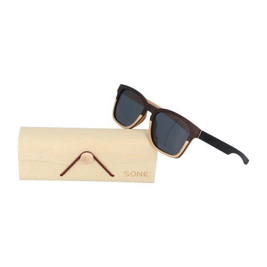 5one® Sports 2-tone Houten Zonnebril met Grijze lens van 5one®