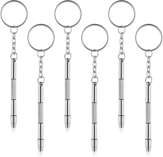 6 stuks mini-brillenschroevendraaierset - brilreparatieset - schroevendraaier - 4-in-1 brillenreparatie - zonnebrillen - opticiens horloges van VONROC