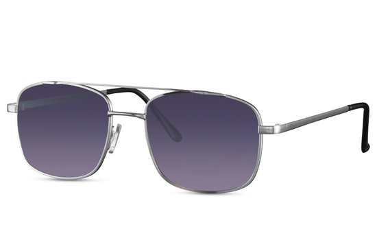 6020 Piloten Zonnebril | Aviator Zonnebril | Retro & Classic Bril | Festival , Rave Bril | Carnavalsbril | Zonnebril Dames & Heren | Paars lens | Zonnebril Koper/Zilver montuur | Trendy Party & Outdoor Bril + brillen sleeve & doek