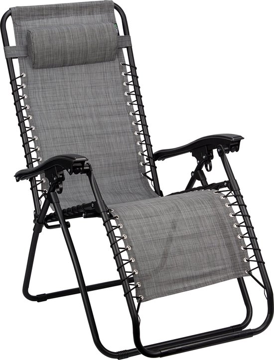 Abbey Camp Stoel - Relax stoel - verstelbaar - Grijs van Abbey Camp
