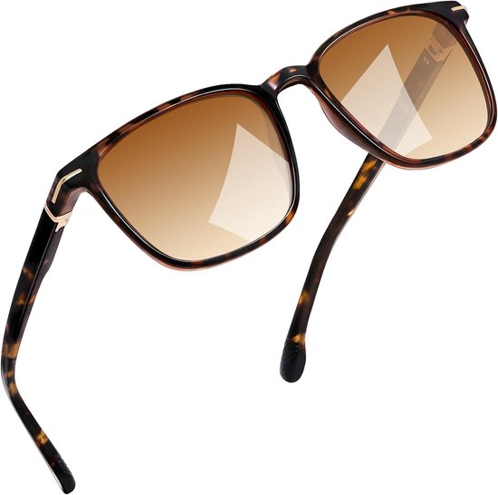 Acetaat Zonnebril Gepolariseerde UV400 Voor Heren en Dames | Retro Vierkante Elegante Luxe Zonnebril voor Rijden, Buitenactiviteiten, Reizen, Strand en Dagelijks Gebruik