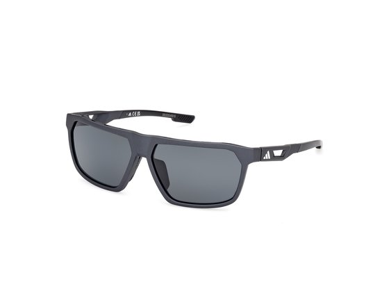 Adidas Sport Sp0096 Gepolariseerde Zonnebril Zwart Smoke Polarized Man van Merkloos