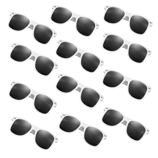 aladdien - Party Zonnebril - Bulk 24 Stuks - UV400 Bescherming - Wit - Kinderen en Volwassenen - Perfect voor Feestjes van Merkloos