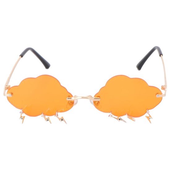 Aladdien - UV-bescherming - Randloze Zonnebril - Wolk en Bliksem Vorm