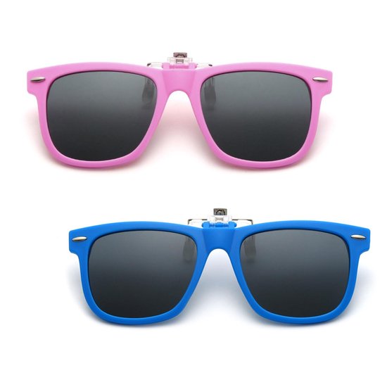Allecto - Clip-On Zonnebrillen - Kids Zonnebrillen - UV Bescherming voor Kinderen - 2 Paar - Polarized - Veilig en Comfortabel - Geschikt voor Kind..