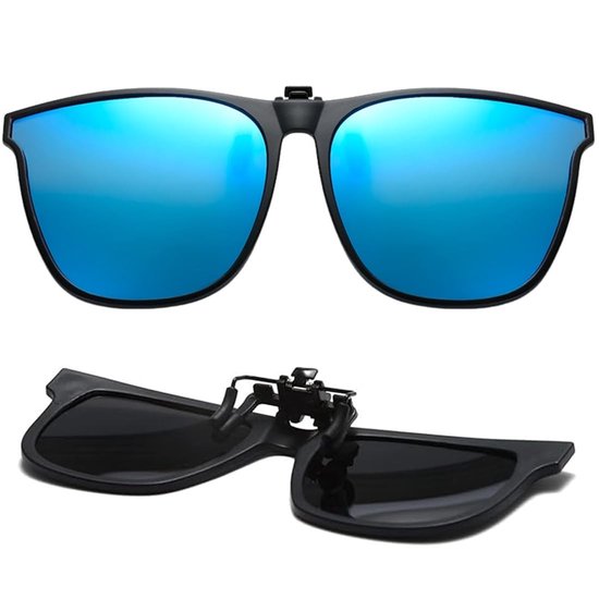 Allecto - Clip voor gepolariseerde brillen - Afneembare zonnebril - IJsblauw - Unisex clip-on zonnebril - UV400 bescherming - Ideaal voor buitenact... van Merkloos