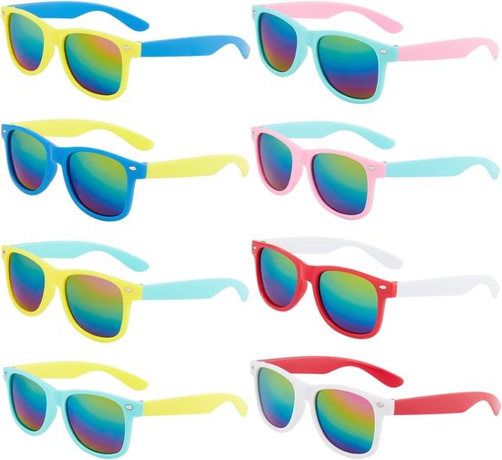 Allecto - Kinderen Zonnebrillen - Feestaccessoires - Neon Kleuren - Party Zonnebrillen - Strand en Zwembad - Geschikt voor Kinderen - Outdoor Feestjes van Merkloos