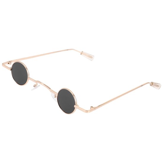 Allecto - Kleine ronde zonnebril - Creatieve bril - Perfect voor feestjes - Zwart - Strandbril - Unisex - Stijlvol design van Merkloos
