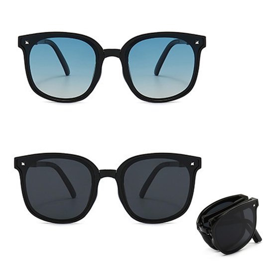 Allecto - Opvouwbare Zonnebril - Ultra Lichtgewicht - Polariserend - Retro Stijl - UV Bescherming - Unisex Geschikt voor Fietsen Rijden Hardlopen -... van Merkloos