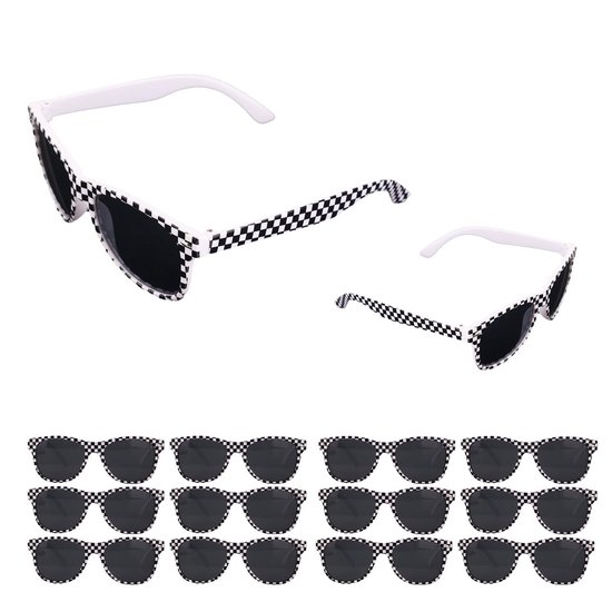 Allecto - Race Auto Zonnebrillen - 12 Stuks voor Kinderen - Coole Verjaardagsdecoraties - Perfect voor Feestjes - Kindvriendelijk - Kleurvol - Gesc... van Merkloos