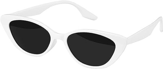 Allecto - Retro Cateye Zonnebril - Vintage Stijl - Wit - Vrouwen Zonnebrillen - Halloween Accessoire - Geschikt voor Feestjes - Tijdloze Mode - Sti... van Merkloos