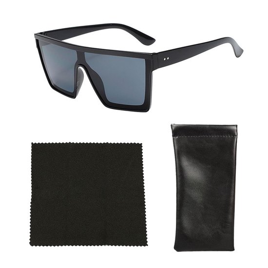 Allecto - Zonnebril heren - UV bescherming - Modern design - Zwarte zonnebril - Retro stijl zonnebril - Geschikt voor dagelijks gebruik - Eén maat ... van Merkloos