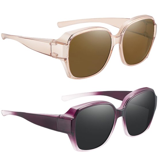 Allecto - Zonnebril Over Bril - UV400 Bescherming - Polarized Fashion - Geschikt Voor Dagelijks Leven en Vakantie - Zwart Model van Merkloos