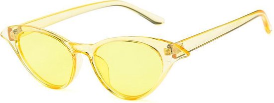 *Amalia zonnebril The Madam* Cat Eye Zonnebril Geel - Butterfly van Amalia zonnebril