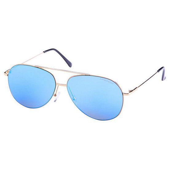 Amoy Trinidada NYLON 1.1mm Polarized lens - Gold Plated Metal Anti-Allergisch Frame - True Revo Blue Coating - Beweegbare neusvleugels - UV400 van Amoy