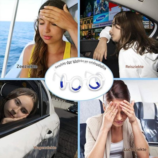 Anti-misbruik - Bril - Oogstrelend Horizon Effect - Gevoeligheidsvermindering Tijdens Reizen - 1 Stuks - Voor Volwassenen Zwart van Merkloos