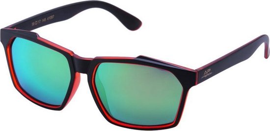 Apeirom Atlas Sportbril - TR-90 Ultra Zwart Frame - Transparant Soft Oranje Binnenkant  - UV400 - TAC 1.1mm Mint Green True Revo Anti Scratch Lens van Apeirom