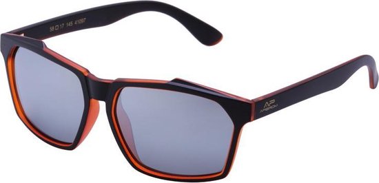 Apeirom Atlas Sportbril - TR-90 Ultra Zwart Frame - Transparant Soft Oranje Binnenkant  - UV400 - TAC 1.1mm True Flash Mirror Anti Scratch Lens van Apeirom