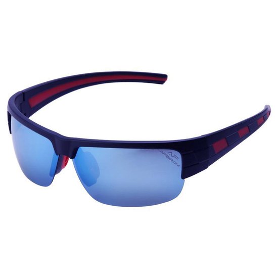 Apeirom Avior Sportbril - TR-90 Ultra Zwart Frame - TPE Rood Extra Soft Neusvleugel en Pootjes - UV400 - TAC 1.1mm True Ice Blue Anti Scratch Lens van Apeirom