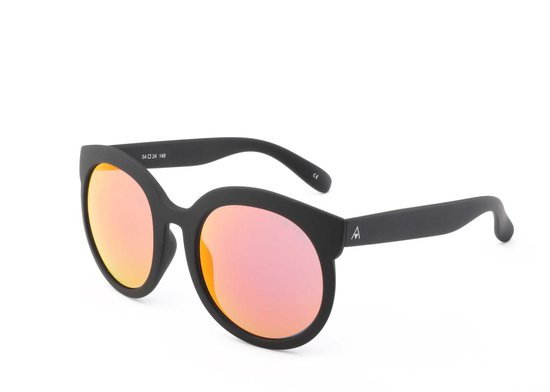 Apeirom Broadway - Zonnebril TR-90 Ultra Light Mat Zwart Rubber Finish Frame - UV400 PC Revo Lens - Anti Reflect Coating Achterkant Lens van Apeirom