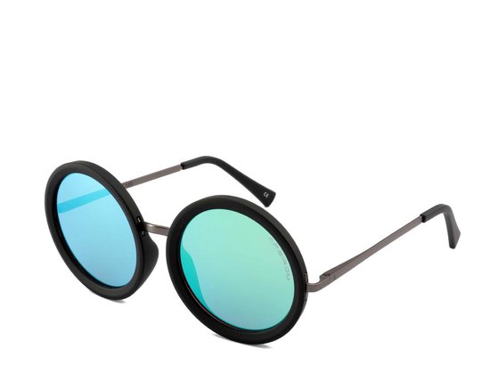 Apeirom Woodstock - Zonnebril TR-90 Ultra Light Mat Zwart Rubber Finish Front Frame -  Anti- Allergisch Flex-Hinge Metalen Pootjes - UV400 PC Groene Lens - Anti Reflect Coating Achterkant Lens van Apeirom