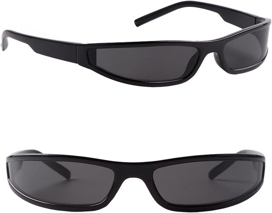 Around zonnebril voor mannen en vrouwen, vintage gangsterstijl, futuristische bril, Y2K, trendy retro zonnebrillen