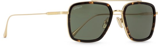 Art&Jack Zonnebril Carnegie Hall ZO-0219B Goud/havana Groen van Art&Jack