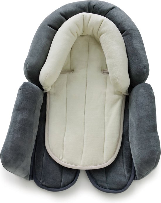 Autostoelverkleiner baby - Maxi Cosi verkleiner - Zitverkleiner - Verkleinkussen MaxiCosi - Cuddle Soft grijs/crèmewit van Cuddle Soft