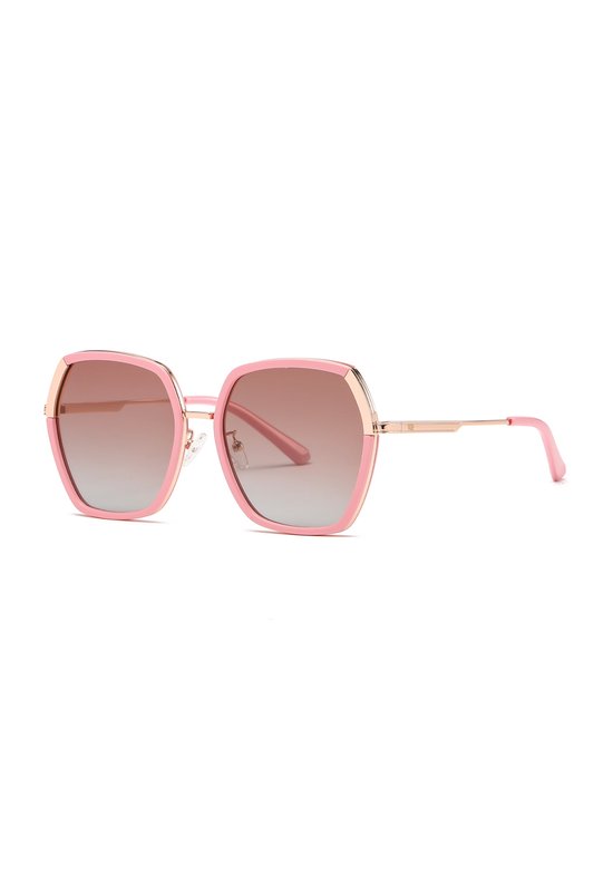 AVANT-GARDE PARIS Polarized zonnebril - vierkant - 1 stuk - roze met UV400 bescherming en acetaten montuur