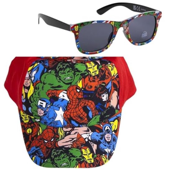 Avengers set voor kinderen - zonnebril en muts in moderne stijl van Merkloos