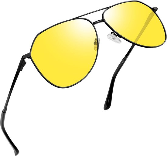 Aviation Zonnebril Gepolariseerd UV400 Dubbelbrug Metaal Unisex - Vintage Klassiek Militaire Pilotenbril Vliegreis Vakantie Dagelijks Gebruik voor Heren Dames
