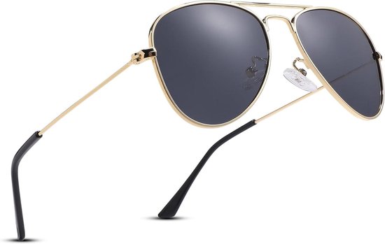 Aviator Kinder Zonnebril - Pilotenbril Jongens Meisjes - Bescherming Tegen Zonlicht - Gepolariseerde UV400 Lens - 21.5 x 11.4 cm