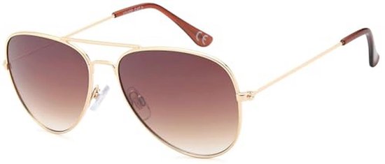 Aviator Kinderzonnebril met Roestvrij Stalen Montuur en UV-bescherming van Merkloos