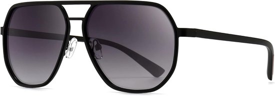 Aviator zonnebril voor dames en heren, gepolariseerde trendy vierkante zonnebril, retro pilotenschaduw, uv-bescherming