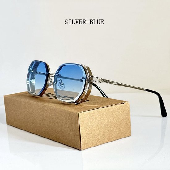 Avoir Avoir Zonnebril Unisex UV400 - Zonnebrillen - Dames en Heren - Zilver Blauw van Avoir