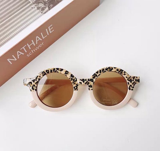 Baby-Slofje - Kinder Zonnebril - Meisjes Zonnebril - Jongens Zonnebril - Lichtroze panter- luipaard van Ewers.