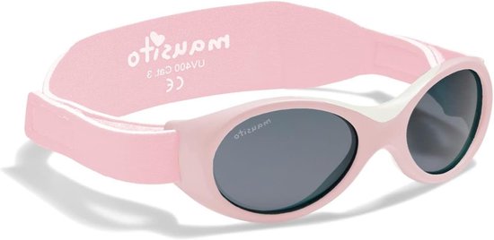 Baby Zonnebril - Kinderzonnebril Flexibel - Oogbescherming Zomer - 100% UV Bescherming - 0-1.5 Jaar - Roze Zwart