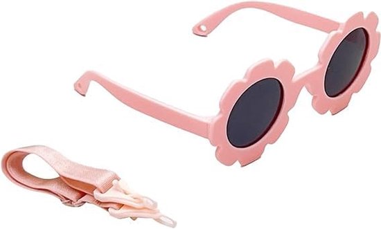 Baby Zonnebril - Kinderzonnebril - Oogbescherming Buiten - UV400 Polarized - 6-24 Maanden - Roze Bloemen