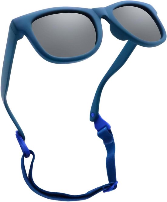 Baby Zonnebril - Kinderzonnebril UV400 - Bescherming Buiten - Verstelbare band - 0-24 Maanden - Blauw
