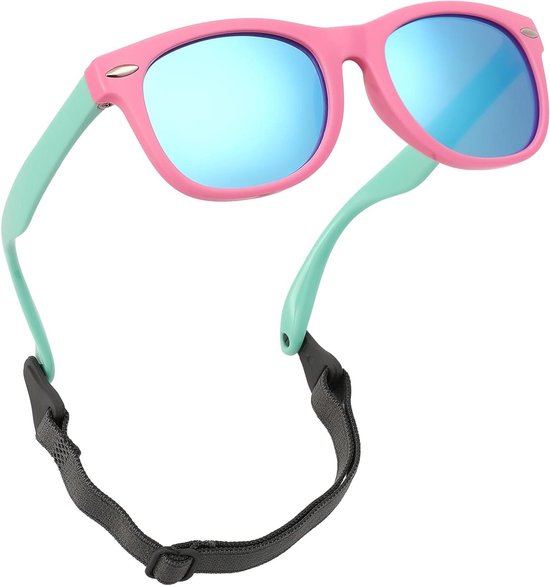 Baby Zonnebril - Kinderzonnebril UV400 - Bescherming Ogen - Flexibel Frame - 0-24 Maanden - Blauw