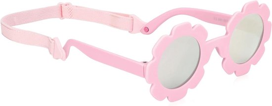 Babys Zonnebril - Peuter Bril - Bescherming Tegen Zon - Flexibel Siliconen Frame - 0-24 Maanden - Roze van Merkloos