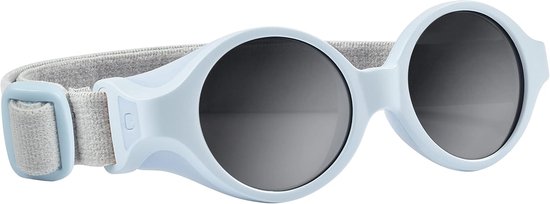 Babyzonnebril 0-9 maanden, 100% uv-bescherming - CAT 4, zijdelingse bescherming, optimaal comfort, verstelbare elastische hoofdband, parelblauw