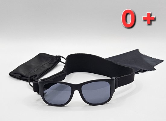 Babyzonnebril maat 2-18 maanden / antislip baby bril K 112 kat 3 UV 400 / zwarte montuur + getinte grijze lenzen / kraamcadeau meisje / baby glasses / lunettes de soleil bébé / Aland optiek / zonnebril kind pasgeboren jongen of meisje van Merkloos